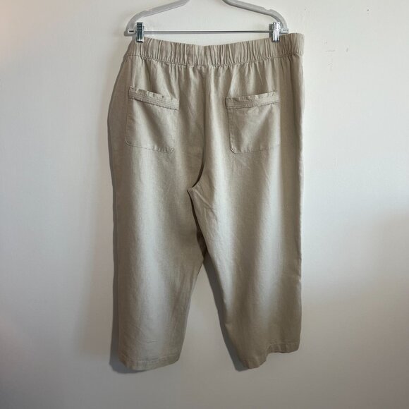 Naturals d&co beige Linen Blend pant - Picture 3 of 6